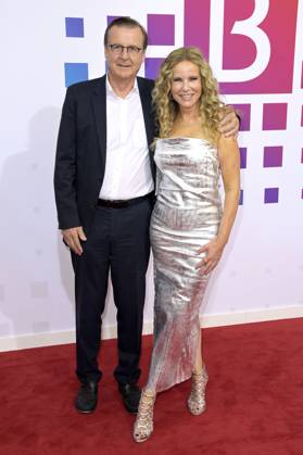 Katja Burkard mit Partner Hans Mahr bei der Bertelsmann Party 2023 in der Bertelsmann Repräsentanz Unter den Linden. Berlin, 15.06.2023