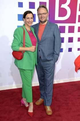 Ulrike Frank mit Ehemann Marc Schubring bei der Bertelsmann Party 2023 in der Bertelsmann Repräsentanz Unter den Linden. Berlin, 15.06.2023