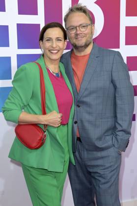 Ulrike Frank mit Ehemann Marc Schubring bei der Bertelsmann Party 2023 in der Bertelsmann Repräsentanz Unter den Linden. Berlin, 15.06.2023