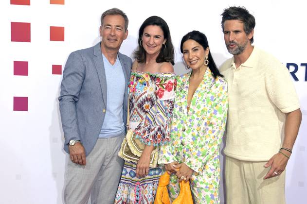 Jan Sosniok, Nadine Sosniok, Chryssanthi Kavazi und Tom Beck bei der Bertelsmann Party 2023 in der Bertelsmann Repräsentanz Unter den Linden. Berlin, 15.06.2023