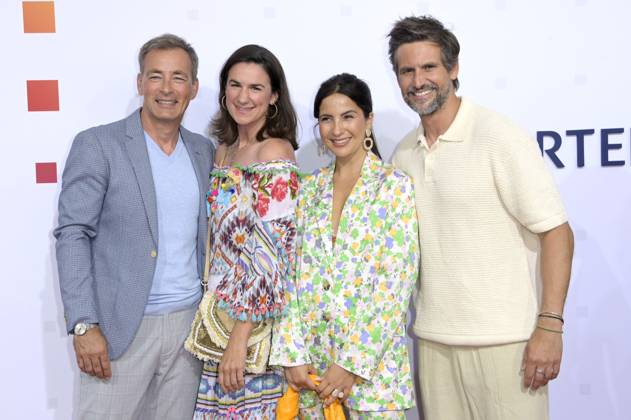 Jan Sosniok, Nadine Sosniok, Chryssanthi Kavazi und Tom Beck bei der Bertelsmann Party 2023 in der Bertelsmann Repräsentanz Unter den Linden. Berlin, 15.06.2023