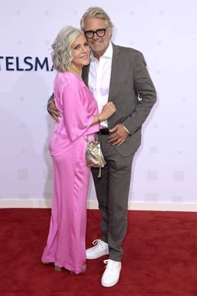 Birgit Schrowange mit Partner Frank Spothelfer bei der Bertelsmann Party 2023 in der Bertelsmann Repräsentanz Unter den Linden. Berlin, 15.06.2023
