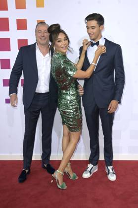 Verona Pooth mit Ehemann Franjo Pooth und Sohn San Diego Pooth bei der Bertelsmann Party 2023 in der Bertelsmann Repräsentanz Unter den Linden. Berlin, 15.06.2023