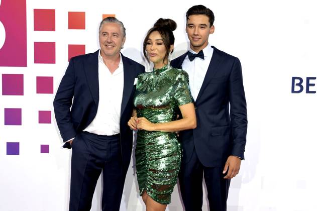 Verona Pooth mit Ehemann Franjo Pooth und Sohn San Diego Pooth bei der Bertelsmann Party 2023 in der Bertelsmann Repräsentanz Unter den Linden. Berlin, 15.06.2023