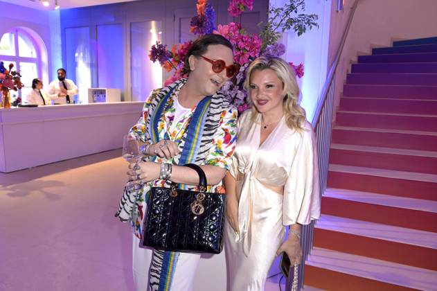 Julian F.M. Stoeckel und Evelyn Burdecki bei der Bertelsmann Party 2023 in der Bertelsmann Repräsentanz Unter den Linden. Berlin, 15.06.2023