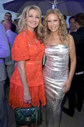 Frauke Ludowig und Katja Burkard bei der Bertelsmann Party 2023 in der Bertelsmann Repräsentanz Unter den Linden. Berlin, 15.06.2023