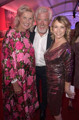 Hera Lind, Engelbert Lainer und Tina Ruland bei der Bertelsmann Party 2023 in der Bertelsmann Repräsentanz Unter den Linden. Berlin, 15.06.2023