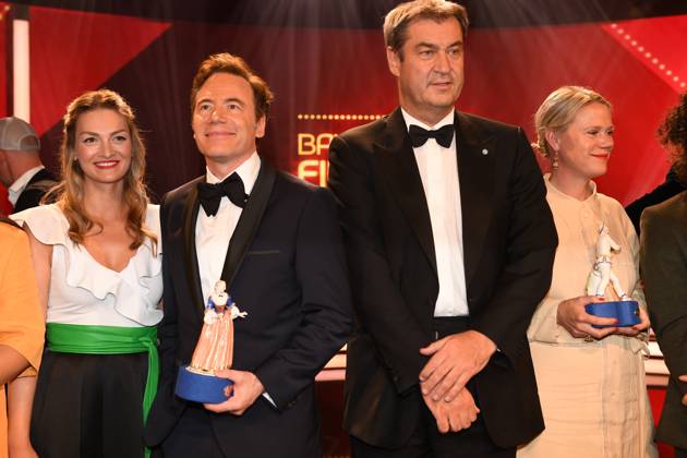 Judith Gerlach, Michael Bully Herbig, Markus Söder Verleihung des Bayerischen Filmpreis 22 Ehrung, Preis, Auszeichnung Party München 16. Juni 2023