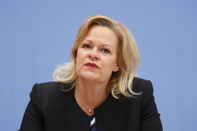 Bundesministerin des Innern und für Heimat Nancy Faeser, Deutschland, Berlin, Bundespressekonferenz, Thema: Vorstellung des Verfassungsschutzberichts 2022