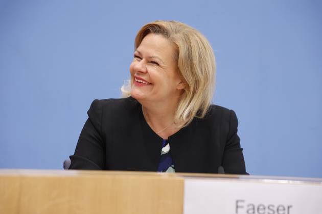 Bundesministerin des Innern und für Heimat Nancy Faeser, Deutschland, Berlin, Bundespressekonferenz, Thema: Vorstellung des Verfassungsschutzberichts 2022