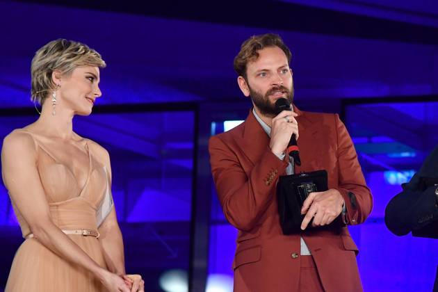 Rome : Maxxi Museum . Silver Ribbon Award. In the photo : Francesca Fialdini with Alessandro Borghi  Copyright: xMaurizioxD Avanzox xipa-agency.nx xDxAvanzo Provvisionato Landix IPA_IPA38766773