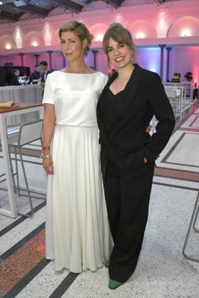 Brigitte Zeh und Merle Collet bei der Verleihung des 21. Deutschen Hörfilmpreises 2023 in der Hauptstadtrepräsentanz der Deutschen Telekom. Berlin, 20.06.2023