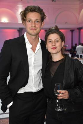 Damian Hardung und Rieke Seja bei der Verleihung des 21. Deutschen Hörfilmpreises 2023 in der Hauptstadtrepräsentanz der Deutschen Telekom. Berlin, 20.06.2023