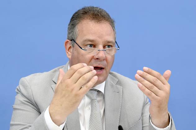 Andreas Mattfeldt bei der Bundespressekonferenz zum Jahresbericht 2022 des Petitionsausschusses im Haus der Bundespressekonferenz. Berlin, 21.06.2023