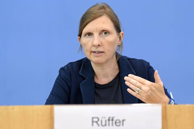 Corinna Rüffer bei der Bundespressekonferenz zum Jahresbericht 2022 des Petitionsausschusses im Haus der Bundespressekonferenz. Berlin, 21.06.2023