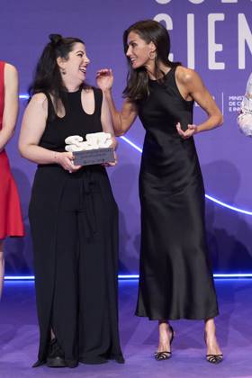 23-06-2023 Madrid Queen Letizia and Angela Varela at the national scientific monologues, Only Science, final organized by the Spanish Foundation for Science and Technology at the circle of Fine Arts in Madrid. No Spain Â  Copyright: xPPEx
