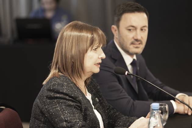 Presidential Elections 2023. Presidential pre-candidate Patricia Bullrich presented her presidential ticket La Fuerza del Cambio (The Force for Change), together with Luis Petri as pre-candidate for Vice-President. Buenos Aires Argentina Copyright: xImagoxImages EstebanxOsoriox EstebanOsorio-0385