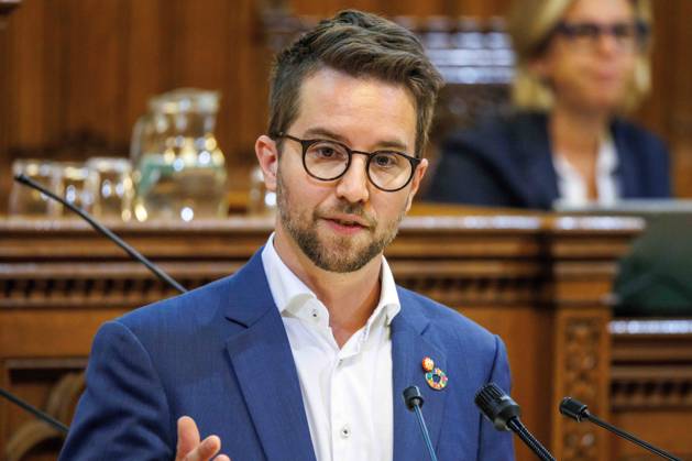 20230628 Wiener Gemeinderat - Rechnungsabschluss 2022 WIEN, OESTERREICH - JUNI 28: Abgeordnete zum Wiener Landtag und Gemeinderat Kilian Stark (GRUeNE) beim Wiener Gemeinderat - - Rechnungsabschluss 2022 im Rathaus am 28. Juni 2023 in Wien, Oesterreich. 230628_SEPA_10_074 Copyright: xmichaelxindrax SEPAxMedia