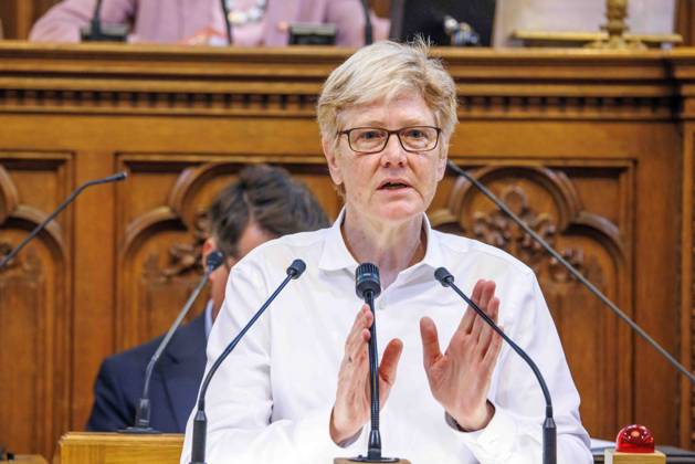 20230628 Wiener Gemeinderat - Rechnungsabschluss 2022 WIEN, OESTERREICH - JUNI 28: Abgeordnete zum Wiener Landtag und Gemeinderat Jennifer Kickert (GRUeNE) beim Wiener Gemeinderat - - Rechnungsabschluss 2022 im Rathaus am 28. Juni 2023 in Wien, Oesterreich. 230628_SEPA_10_023 Copyright: xmichaelxindrax SEPAxMedia