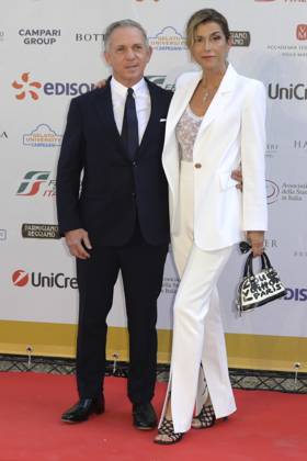 Marco Durante mit Ehefrau Thea Durante bei der 63. Verleihung der Globi d oro 2023 in der Villa Massimo . Rom, 05.07.2023
