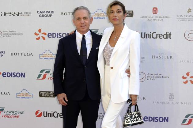 Marco Durante mit Ehefrau Thea Durante bei der 63. Verleihung der Globi d oro 2023 in der Villa Massimo . Rom, 05.07.2023