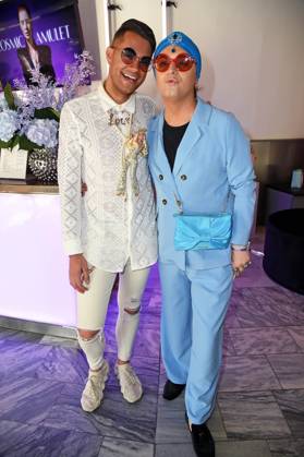 Julian F. M. Stöckel mit Freund Marcell Damaschke bei der THOMAS SABO öAS WE DREAM˜ Präsentation im Rahmen der Berlin Fashion Week SS24 im Zeiss Grand Planetarium in Berlin am 10.07.2023