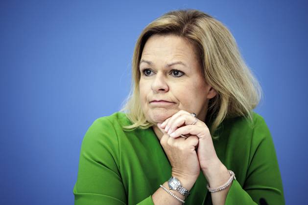 Nancy Faeser, Bundesministerin fuer Inneres und Heimat, aufgenommen im Rahmen der Bundespressekonferenz zum Thema Lagebild haeusliche Gewalt und Start der Studie LeSuBia. Berlin, 11.07.2023. Berlin Deutschland Copyright: xJaninexSchmitz photothek.dex