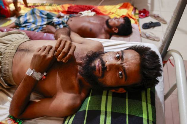 Bangladesh Confronts Surge In Dengue Cases - Dhaka People suffer from dengue fever receive medical treatment at a Hospital, in Dhaka, Bangladesh, July 14, 2023. . Dengue infection has increased five times since 1 January to 31 May this year in Bangladesh. Children aged less than 15 years suffer from dengue fever the most. Dengue infection rates are usually high during monsoon and in the slum areas. Four variations of this virus have been identified. If infected with more than one variation or for the second time, severity of the infection is way more intense. Since many children are being diagnosed with dengue for the second or third time now, the situation is getting complicated. Meanwhile, many children with dengue infection are being adm Copyright: xSuvraxKantixDas ABACAx 860725_013 SuvraxKantixDas ABACAx 860725_013