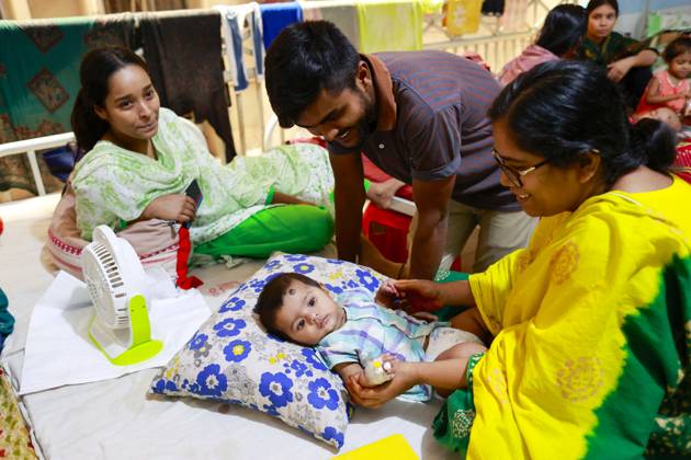Bangladesh Confronts Surge In Dengue Cases - Dhaka Children suffer from dengue fever receive medical treatment at a hospital, in Dhaka, Bangladesh, July 14, 2023. . Dengue infection has increased five times since 1 January to 31 May this year in Bangladesh. Children aged less than 15 years suffer from dengue fever the most. Dengue infection rates are usually high during monsoon and in the slum areas. Four variations of this virus have been identified. If infected with more than one variation or for the second time, severity of the infection is way more intense. Since many children are being diagnosed with dengue for the second or third time now, the situation is getting complicated. Meanwhile, many children with dengue infection are being a Copyright: xSuvraxKantixDas ABACAx 860725_018 SuvraxKantixDas ABACAx 860725_018