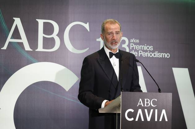 Spain s King Felipe VI delivers a speech at ABC Journalism Awards gala in Madrid, Spain, 17 July 2023. ABC Journalism Awards gala in Madrid !ACHTUNG: NUR REDAKTIONELLE NUTZUNG! Copyright: xJUANJOxMARTINx(es-ES)x GRAF5615 20230717-2f71798f42589a63240cecd9f47fdb1ad8a7d381