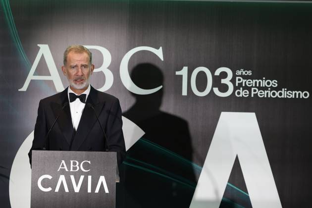 Spain s King Felipe VI delivers a speech at ABC Journalism Awards gala in Madrid, Spain, 17 July 2023. ABC Journalism Awards gala in Madrid !ACHTUNG: NUR REDAKTIONELLE NUTZUNG! Copyright: xJUANJOxMARTINx(es-ES)x GRAF5613 20230717-5fab5b0afb9db2413a679ccca0480b8766cb7773
