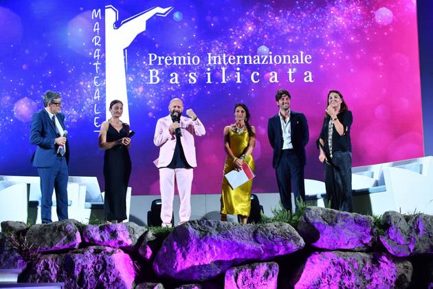 Maratea : Basilicata Marateale International Prize . In the photo : Daniele Stoppelli, Nicola Timpone, Antonella Caramia, Luigi Corradi, Paolo Barletta and Beatrice Bulgari  Copyright: xMaurizioxD Avanzox xipa-agency.nx xMaurizioxDxAvanzox IPA_IPA39411288