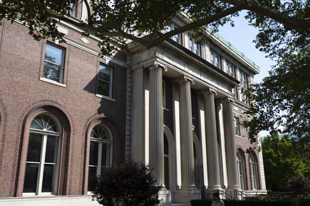 August 9, 2023, New York, New York, United States: Avery Hall at Columbia University. part of the Architectural and Fine Arts Library department...Columbia University in the City of New York is an elite private higher education institution. Long considered 1 on the US News and World Report ranking for universities, the Ivy League school is a top destination for international students and global elite. Columbia has one of the lowest college admissions rates in the US. New York United States - ZUMAb177 20230809_aap_b177_059 Copyright: xTaidghxBarronx