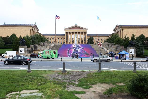 PHILADELPHIA, PA: AUGUST 15: Warner Bros. Pictures, DC Comics and Philadelphia Film Society Present the Blue Beetle Hero Award for service to the Philadelphia community to The Block Gives Back at Philadelphia Museum of Art in Philadelphia, Pennsylvania on August 15, 2023. Copyright: xStarxShooterx
