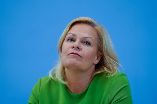 Bundesministerin des Innern und für Heimat Nancy Faeser in der BPK Bundesinnenministerin Nancy Faeser in der Bundespressekonferenz, Gesetzentwurf für ein modernes Staatsangehörigkeitsrecht, 23.8.2023 Berlin Berlin GER