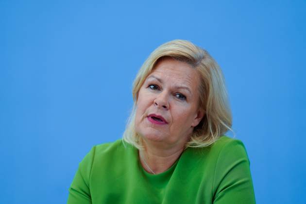 Bundesministerin des Innern und für Heimat Nancy Faeser in der BPK Bundesinnenministerin Nancy Faeser in der Bundespressekonferenz, Gesetzentwurf für ein modernes Staatsangehörigkeitsrecht, 23.8.2023 Berlin Berlin GER