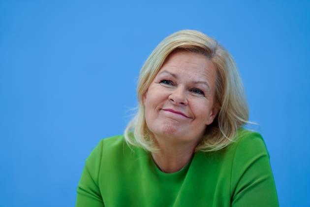 Bundesministerin des Innern und für Heimat Nancy Faeser in der BPK Bundesinnenministerin Nancy Faeser in der Bundespressekonferenz, Gesetzentwurf für ein modernes Staatsangehörigkeitsrecht, 23.8.2023 Berlin Berlin GER