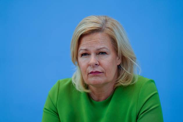 Bundesministerin des Innern und für Heimat Nancy Faeser in der BPK Bundesinnenministerin Nancy Faeser in der Bundespressekonferenz, Gesetzentwurf für ein modernes Staatsangehörigkeitsrecht, 23.8.2023 Berlin Berlin GER
