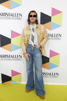 STOCKHOLM 20230828 Benjamin Ingrosso arrives at the Kristallengalan 2023 at Cirkus in Stockholm on Monday Stockholm Sweden x10430x  Copyright: xChristinexOlsson TTx KRISTALLENGALAN 2023 TTABB0000000000210087