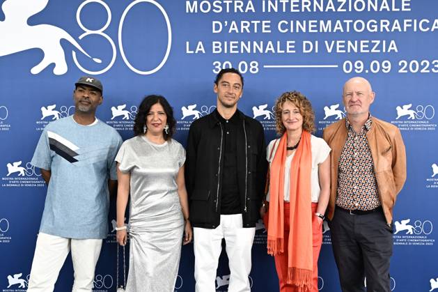 photocall of the Orizzonti jury, 80th Venice International Film Festival, Italy - 30 Aug 2023 Jonas Carpignano, Kaouther Ben Hania, Kahlil Joseph, Jean Paul Salome™, Tricia Tuttle during photocall of the Orizzonti jury, 80th Venice International Film Festival, Italy - 30 Aug 2023, Credit:Maria Laura Antonelli Avalon Italy, Venice  Copyright: xMariaxLauraxAntonellix xAvalonx 0801381390