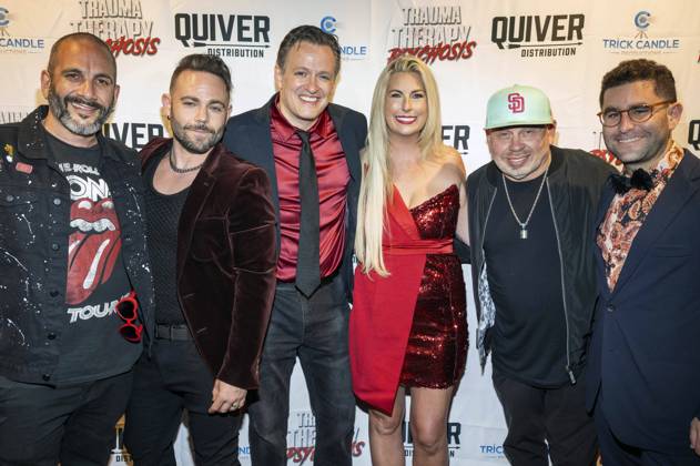 Bilder des Jahres 2023, Entertainment 08 August Entertainment Themen der Woche KW35 Judah Ray, David Josh Lawrence, Tom Malloy, Courtney Warner, Vince Lozano und Charlie Shrem bei der Premiere des Kinofilms Trauma Therapy: Psychosis im Fine Arts Theatre. Beverly Hills, 30.08.2023