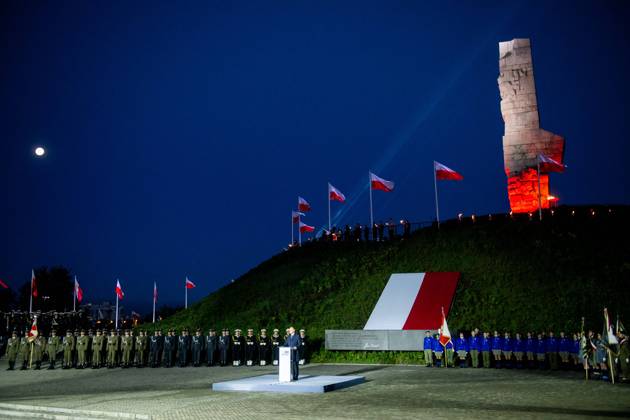 Bilder des Jahres 2023, News 09 September News Themen der Woche KW35 News Bilder des Tages 01.09.2023 GDANSK OBCHODY 84. ROCZNICY WYBUCHU II WOJNY SWIATOWEJ NA WESTERPLATTE N Z ANDRZEJ DUDA WIDOK POMNIK OBRONCOW WYBRZEZA WESTERPLATTE FOT MATEUSZ SLODKOWSKI FOTONEWS NEWSPIX.PL --- Newspix.pl Celebrations of the 84th anniversary of the outbreak of the Second World War. POLAND OUT! 20230901FNMS052