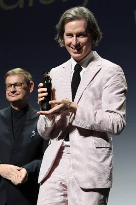 Wes Anderson erhält den Premio Cartier Glory to the Filmmaker 2023 auf der Biennale di Venezia 2023 80. Internationale Filmfestspiele von Venedig im Palazzo del Cinema. Venedig, 01.09.2023