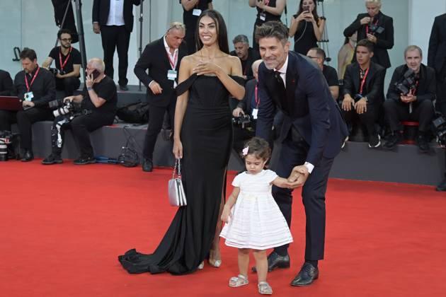 September 2, 2023, Venice Lido, Italy: Veronica Papa (l), Agnese Fulco (c) and Fabio Fulco (r) attend the red carpet of Premio Kineo at 80 Venice Film Festival at Palazzo del Cinema. Venice Lido Italy - ZUMAs197 20230902_aaa_s197_285 Copyright: xMarioxCartellix