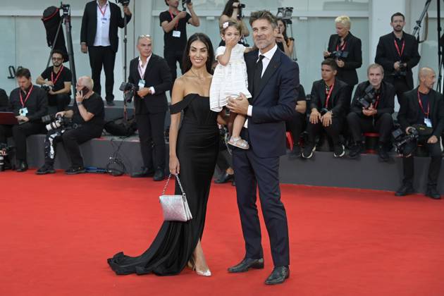September 2, 2023, Venice Lido, Italy: Veronica Papa (l), Agnese Fulco (c) and Fabio Fulco (r) attend the red carpet of Premio Kineo at 80 Venice Film Festival at Palazzo del Cinema. Venice Lido Italy - ZUMAs197 20230902_aaa_s197_303 Copyright: xMarioxCartellix