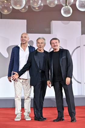 Venice Film Festival, Filming Italy Best Movie Award. Italy 03 Sep 2023 Aldo Baglio, Giovanni Storti, Giacomo Poretti , during red carpet of the Filming Italy Best Movie Award. 80th Venice Film Festival, Italy on September 03, 2023., Credit:Maria Laura Antonelli Avalon Italy, Venice  Copyright: xMariaxLauraxAntonellix xAvalonx 0802830720