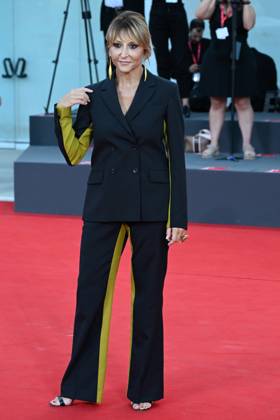 Venice, 80th Venice Film Festival 2023, Evening 6. Red Carpet Diva and Woman. In the photo Paola Minaccioni  Copyright: xManuelexMangiarottix xipa-agencyx xPoolxPhotoxEventsx02x IPA_IPA40065392