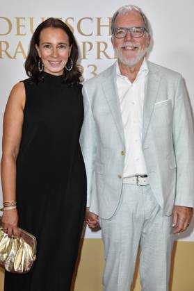 Wolfgang Trepper mit Ehefrau Kirstin Tiemann bei der Verleihung des Deutschen Radiopreises 2023 in der Neuen Flora. Hamburg, 07.09.2023