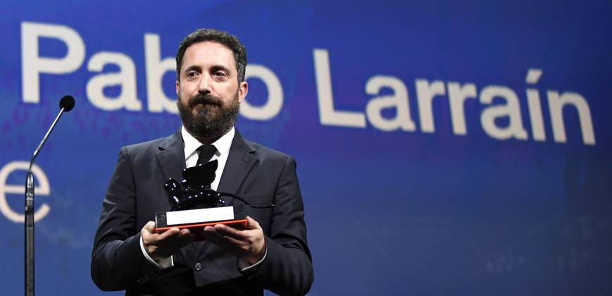 September 9, 2023, VENICE: Pablo Larrain holds the Award for Best Screenplay for El Conde (The Count) during the closing ceremony of the 80th annual Venice International Film Festival, in Venice, Italy, 09 September 2023. The 80th edition of the Venice Film Festival runs from 30 August to 09 September 2023. ANSA CLAUDIO ONORATI. VENICE  - ZUMAa110 20230909_zaf_a110_085 Copyright: xClaudioxOnoratix