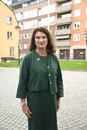 STOCKOHLM 20230911 Former Foreign Minister Ann Linde S arrives at Katarina Church for the presentation of the Anna Lindh Prize to Belarusian opposition leader and former presidential candidate Svetlana Tikhanovskaya at a memorial ceremony 20 years after Anna Lindhs passing Stockholm Sweden x10080x  Copyright: xFredrikxSandberg TTx ANNA LIND-PRISET 2023 TTABB0000000000212965